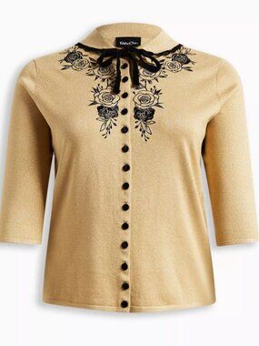 NWT Torrid 2 Retro Chic Cardigan Button Front Collared Sweater 2X 18 20